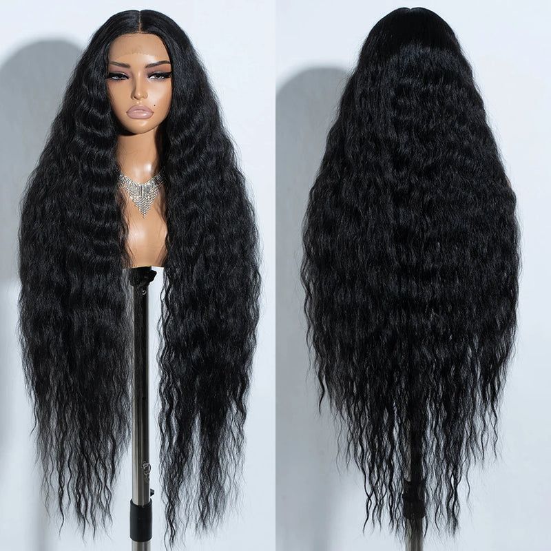 Black long wig