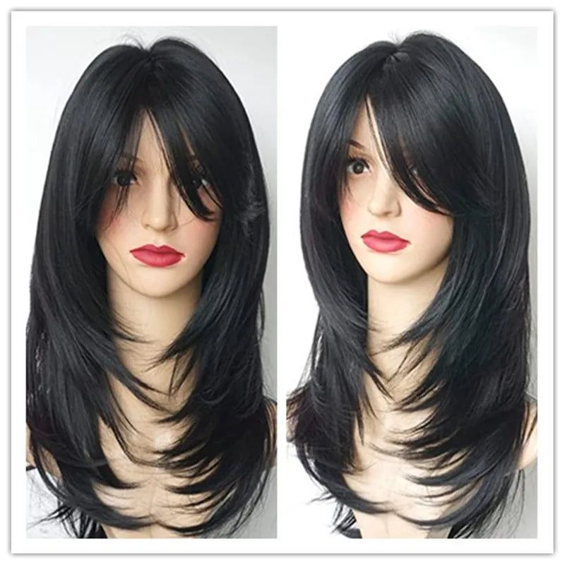 Black wavy hair